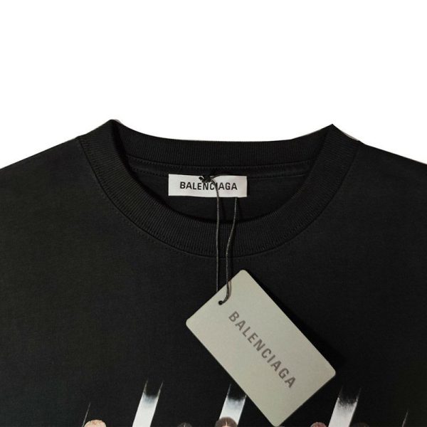 《大人気》リアルバレンシアガ Tシャツ スーパーコピー ブラック baf82349 - 画像 (2)