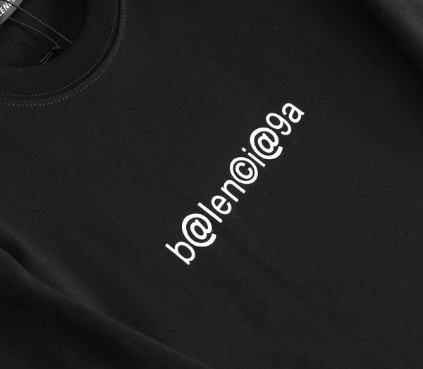 春もの新作バレンシアガ コピー メールボックスモノグラムプリント Tシャツ ブラック bas23660 - 画像 (7)