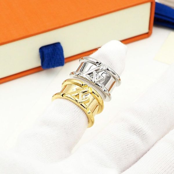 ★日本!!人気！​ルイヴィトン☆バーグ バンドー LV リング 偽物 シルバー/ゴールド 2色 Q9059A - 画像 (3)