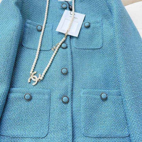 超話題!シャネル 偽物 ツイード ジャケット ブルー shz78173 - 画像 (5)