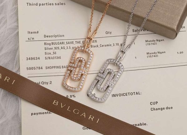 定番 可愛い ブルガリ ダイヤ ネックレス コピーN級品  S360 Bui17374