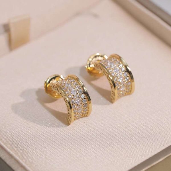 希少色 お洒落に♪ブルガリ 18Kイエローゴールド ダイヤ ピアス コピー Buo94500 - 画像 (2)