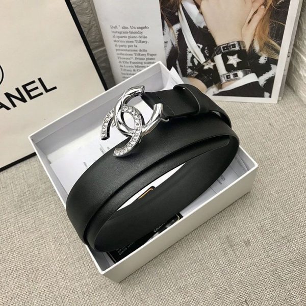 春もの新作シャネル カーフスキン ベルト 偽物 30mm メタル & ストラス shj98235 - 画像 (8)