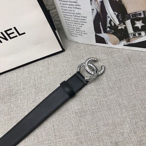 春もの新作シャネル カーフスキン ベルト 偽物 30mm メタル & ストラス shj98235 - 画像 (9)