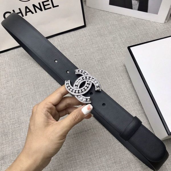 21AW新作シャネル コピー カーフスキン ベルト 30mm メタル & レジン shl11304 - 画像 (3)