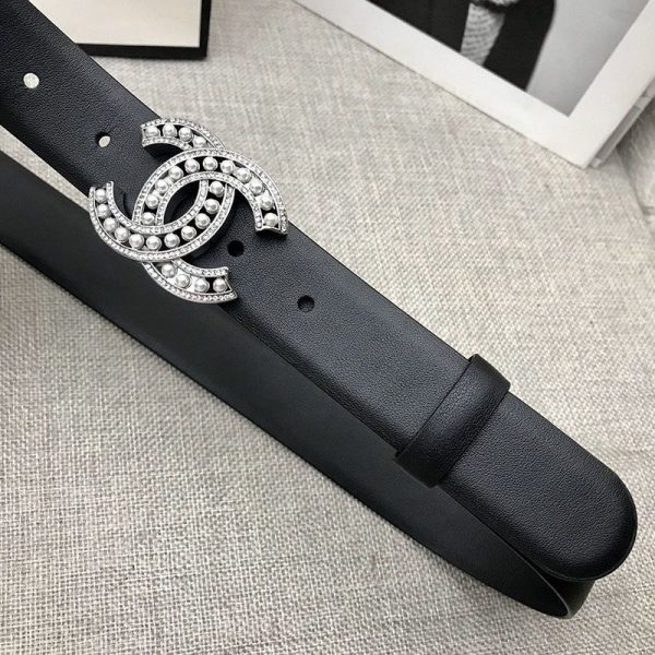 21AW新作シャネル コピー カーフスキン ベルト 30mm メタル & レジン shl11304 - 画像 (9)