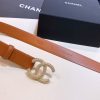 人気No1シャネル カーフスキン ベルト 偽物 30mm メタル & ストラス shw40649 - 画像 (4)