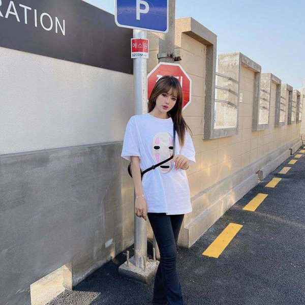 ☆超人気☆【ロエベ×スタジオジブリ】カオナシ クルーネック Tシャツ 偽物 lol01203 - 画像 (3)