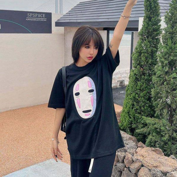 入手困難【ロエベ×スタジオジブリ 偽物】カオナシ クルーネック Tシャツ lox58214 - 画像 (5)