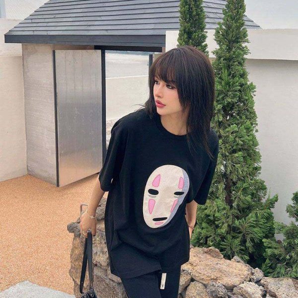 入手困難【ロエベ×スタジオジブリ 偽物】カオナシ クルーネック Tシャツ lox58214 - 画像 (8)