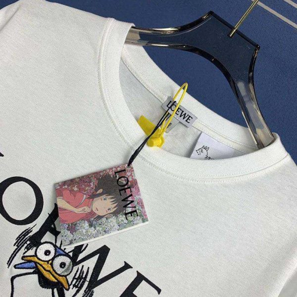 定番 ロエベ×ジブリ コピー ハエドリ クルーネックTシャツ loq74201 - 画像 (4)