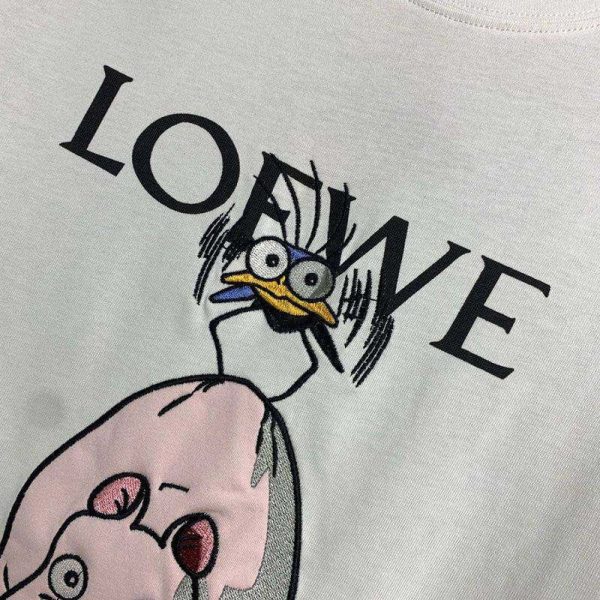定番 ロエベ×ジブリ コピー ハエドリ クルーネックTシャツ loq74201 - 画像 (5)