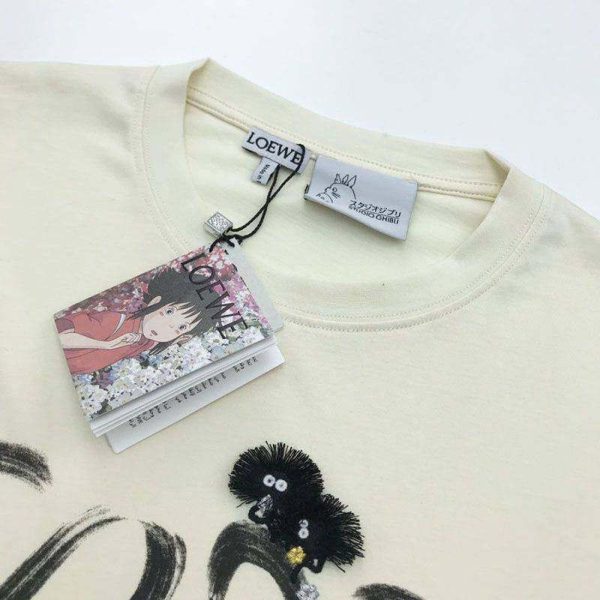 累積売上総額第１位！ロエベ × スタジオジブリ ロゴ Tシャツ 偽物 loe80316 - 画像 (3)