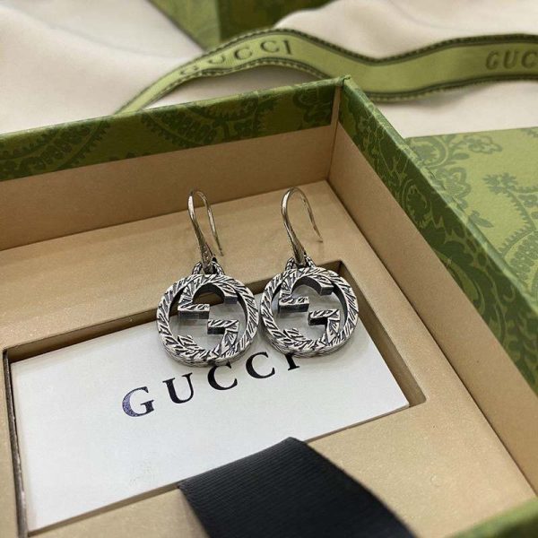 大人気!!新色 グッチ インターロッキングG シルバーピアス コピー gum18515 - 画像 (4)