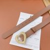 最安値挑戦サンローラン ハート バックル レザー ベルト 偽物 30mm Saz19640 - 画像 (4)