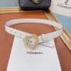 人気No1サンローラン ハート バックル レザー ベルト 30mm スーパーコピー San81540 - 画像 (6)