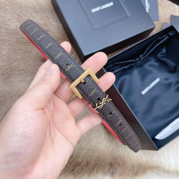 日本未入荷サンローラン 偽物 モノグラム ナローベルト 20mm Saq71343 - 画像 (5)
