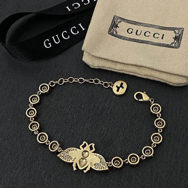 《大人気》グッチ 可愛いミツバチ の ゴールドチェーン ブレスレット 偽物 gum66045 - 画像 (3)
