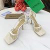 超希少！ボッテガ ヴェネタ 偽物 ストレッチ サンダル 9cm ラムスキン bow04662 - 画像 (2)