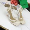 超希少！ボッテガ ヴェネタ 偽物 ストレッチ サンダル 9cm ラムスキン bow04662 - 画像 (3)