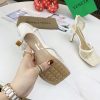 超希少！ボッテガ ヴェネタ 偽物 ストレッチ サンダル 9cm ラムスキン bow04662 - 画像 (5)