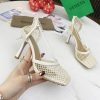 超希少！ボッテガ ヴェネタ 偽物 ストレッチ サンダル 9cm ラムスキン bow04662 - 画像 (6)