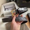 21-22AWボッテガ ヴェネタ イントレチャート レザーベルト 35mm 偽物 bot98707 - 画像 (4)