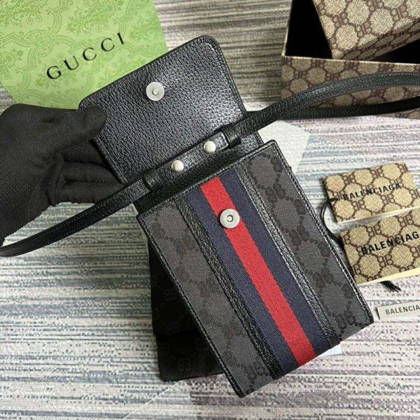 セール新作【バレンシアガ x グッチ】HACKER スマートフォン バッグ コピー キャンバス gup66080 - 画像 (7)