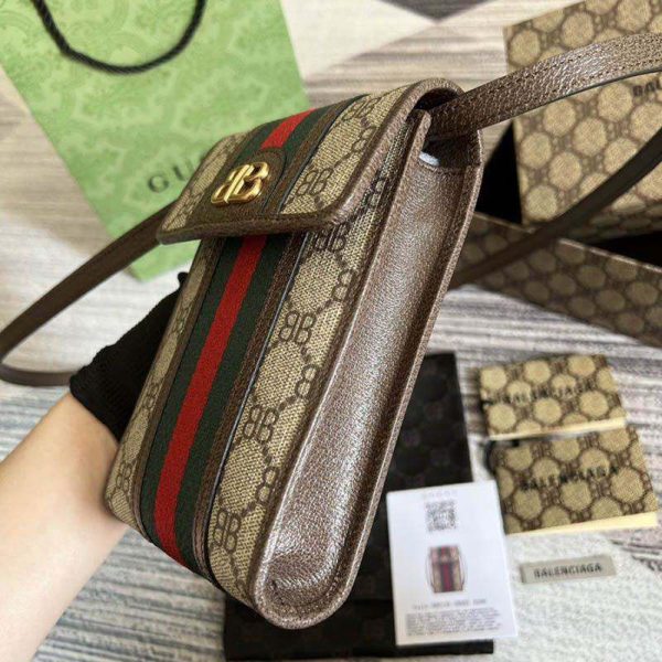 大人気!!新色【バレンシアガ x グッチ】HACKER スマートフォン バッグ スーパーコピー キャンバス guu09404 - 画像 (5)