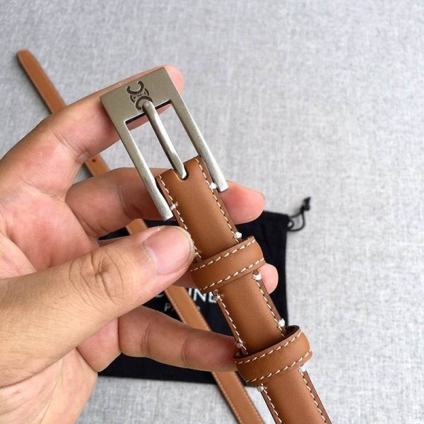 送料込【セリーヌ】トリオンフ ベルト コピー ナチュラルカーフスキン タン Cek48008 - 画像 (6)