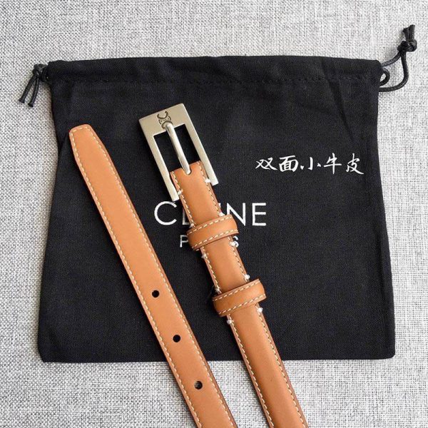 送料込【セリーヌ】トリオンフ ベルト コピー ナチュラルカーフスキン タン Cek48008 - 画像 (4)
