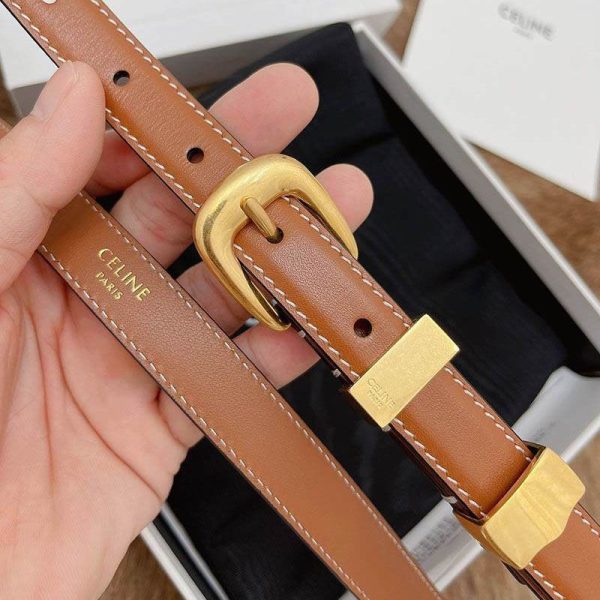 超話題!セリーヌ スモール トリオンフバックル ベルト Cen21089 - 画像 (4)