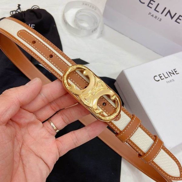 定番 セリーヌ ベルト 偽物ミディアム ボーダー マイヨン トリオンフ Cec08730 - 画像 (6)