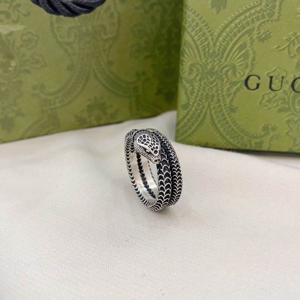 稀少 グッチ Garden silver snake スネーク リング コピー guy49069 - 画像 (7)