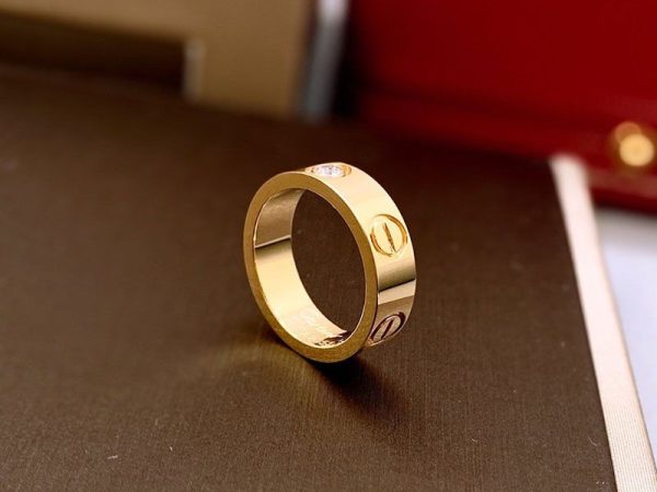 21-22AWカルティエ 偽物 LOVE リング、ダイヤモンド3個 3色 kaj78724 - 画像 (2)