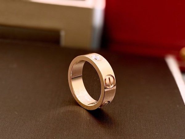 21-22AWカルティエ 偽物 LOVE リング、ダイヤモンド3個 3色 kaj78724 - 画像 (4)
