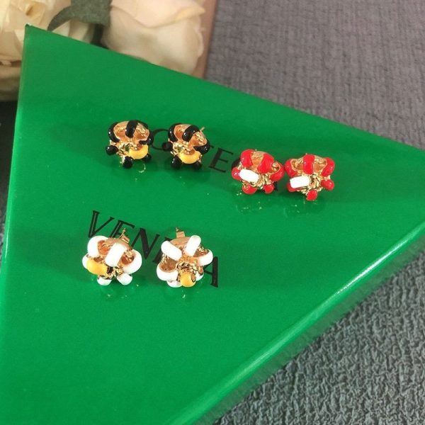 定番【ボッテガヴェネタ 偽物】TURN* ピアス シルバー & エナメル 3色 boi43068 - 画像 (3)