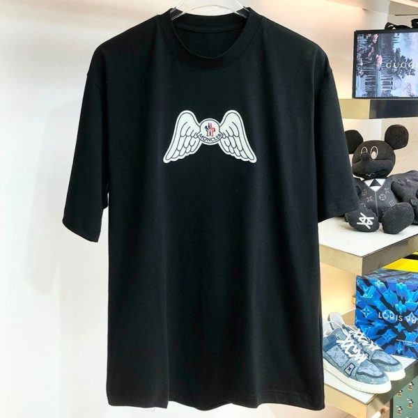 ☆超人気☆22SS◆モンクレール◆ブラック ロゴ コットン Tシャツ パロディ mog41867 - 画像 (4)