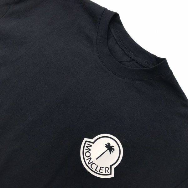 完売必至22SS◆モンクレール◆ブラック ロゴ コットン Tシャツ 偽物 mob23849 - 画像 (3)