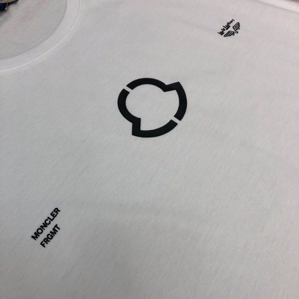 21-22AWモンクレール ロゴ コットン Tシャツ スーパーコピー ホワイト moh23710 - 画像 (3)