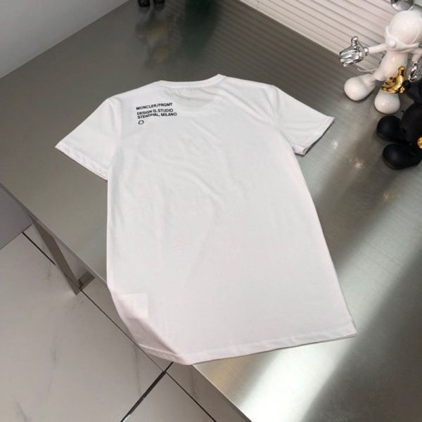 21-22AWモンクレール ロゴ コットン Tシャツ スーパーコピー ホワイト moh23710 - 画像 (4)