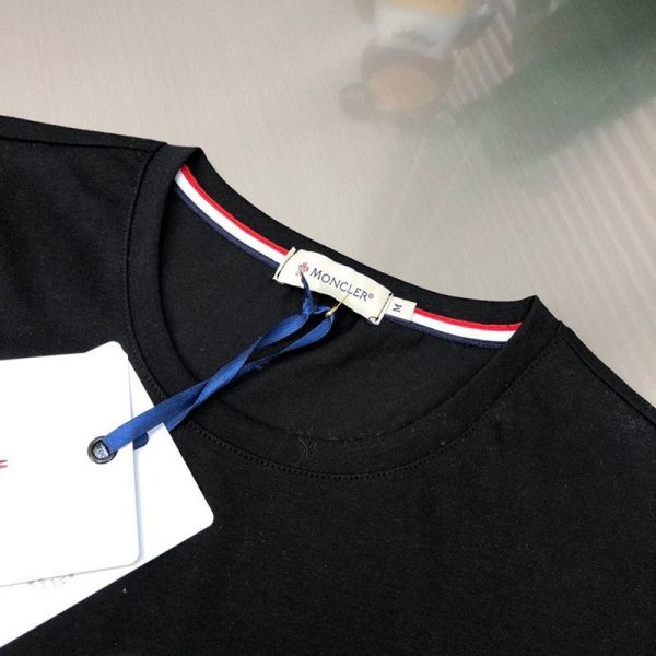 セール新作モンクレール ロゴ コットン Tシャツ スーパーコピー ブラック mob77156 - 画像 (3)
