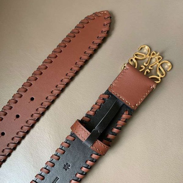 【ロエベ】ブレイデッドアナグラムベルト スーパーコピー 4.0cm lox56334 - 画像 (4)