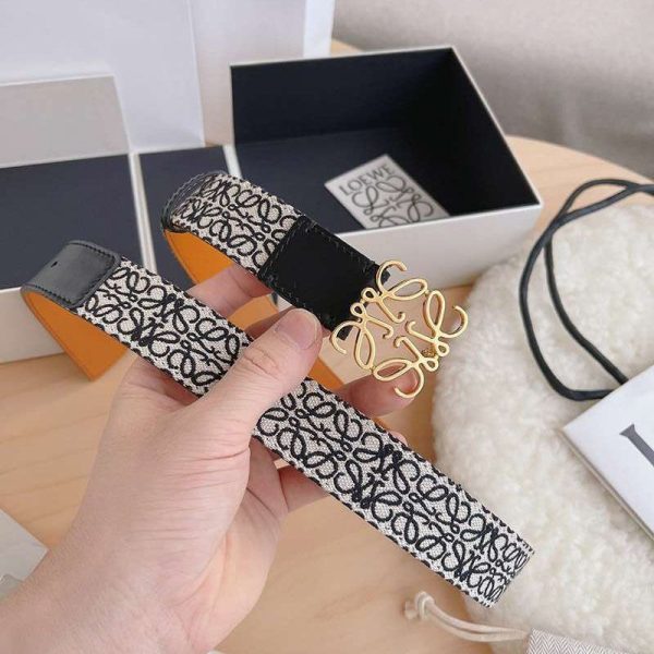 可愛い【ロエベ】ブレイデッドアナグラムベルト コピーN級品 4.0cm lor48260 - 画像 (8)