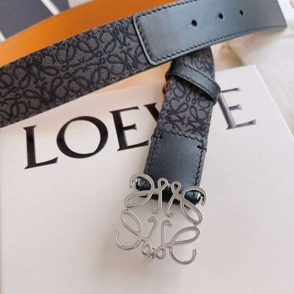 定番人気【ロエベ】ブレイデッドアナグラムベルト 偽物 4.0cm loc10719 - 画像 (2)