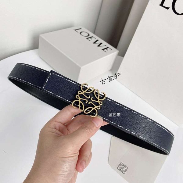 人気【ロエベ】カーフレザー アナグラムバックルリバーシブルベルト スーパーコピー loy58336 - 画像 (3)