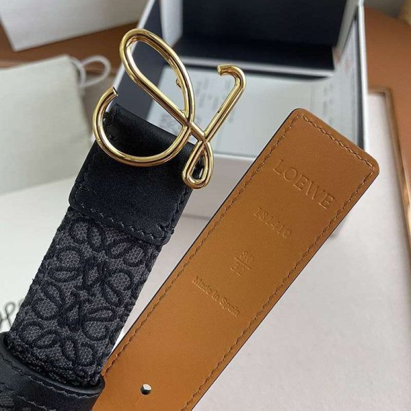 超話題!【人気商品】ロエベ カーフレザー アナグラム ベルト 偽物 3.2 cm loa82783 - 画像 (3)