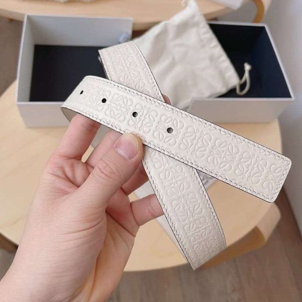 ☆超人気☆ロエベ カーフレザー アナグラムバックルリバーシブルベルト コピーN級品 3.0 cm lom09289 - 画像 (4)