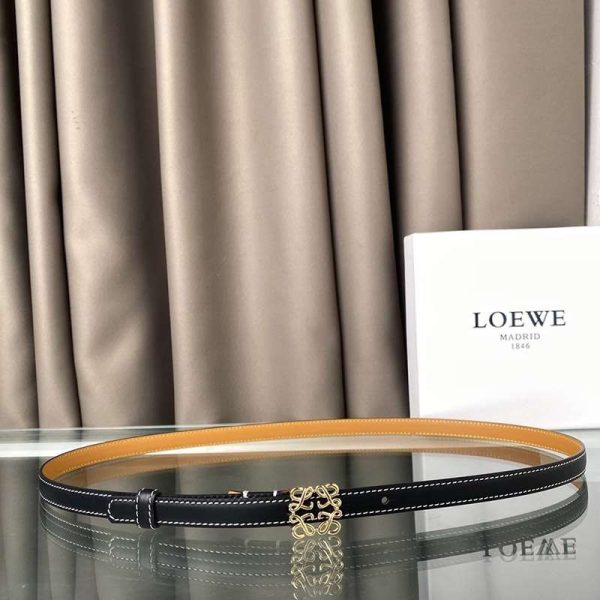 一目惚れ♪【人気商品】ロエベ カーフレザー アナグラム ベルト 激安 1.5 cm loe90764 - 画像 (2)