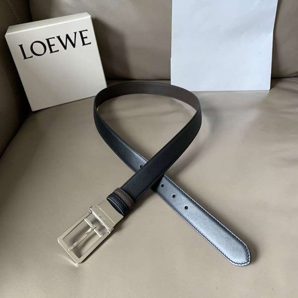 【ロエベ】カーフレザー アナグラムバックルリバーシブルベルト 送料込 loo43892 - 画像 (2)